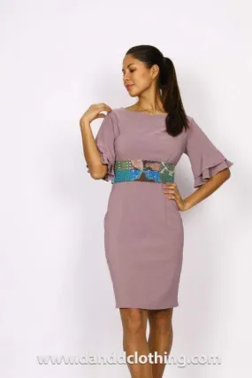 African Pink Office Dress
