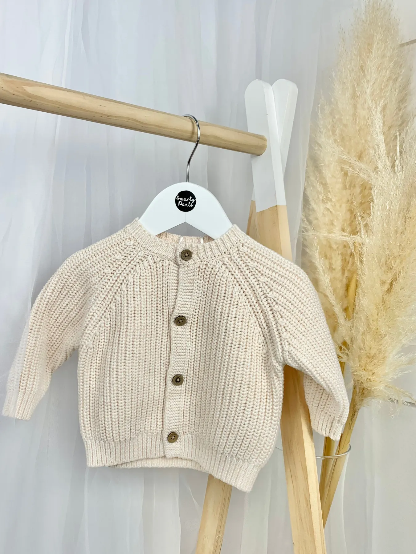 Baby 'Hello' Beige Cardigan