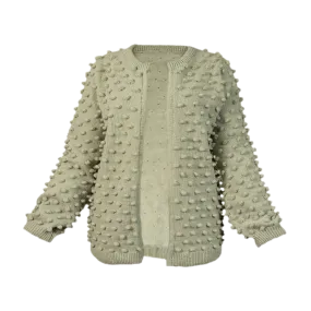 Bubble cardigan (Women) - Misted Lichen