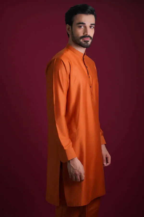 Burnt Orange Kurta Pyjama/Pants set