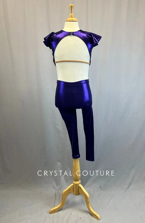 Deep Purple Backless Unitard