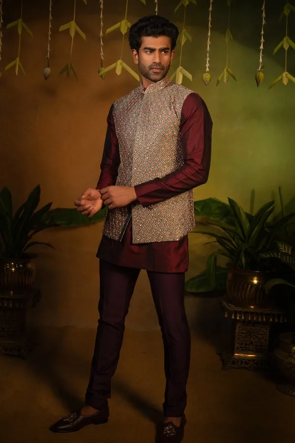 DESIGNER BANDI KURTA SET