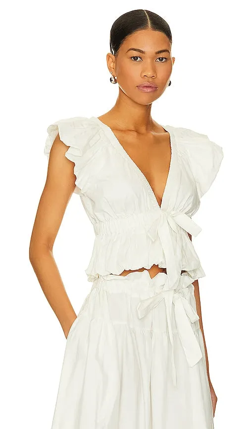Free People Bring The Bubble Top In Ivory in Ivory