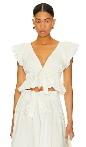 Free People Bring The Bubble Top In Ivory in Ivory