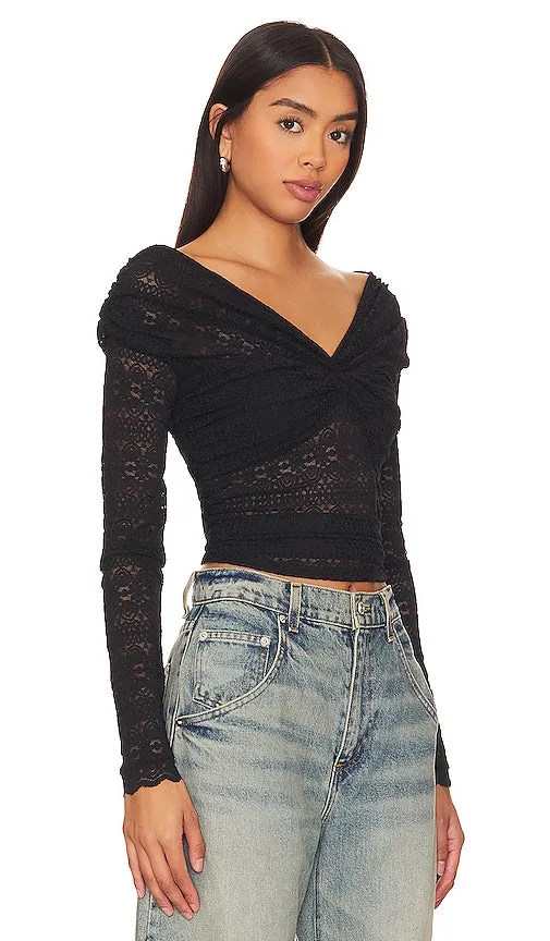Free People Hold Me Closer Top in Black