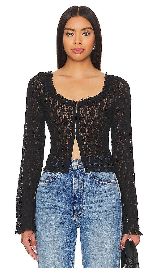 Free People Madison Top in Black