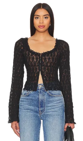 Free People Madison Top in Black