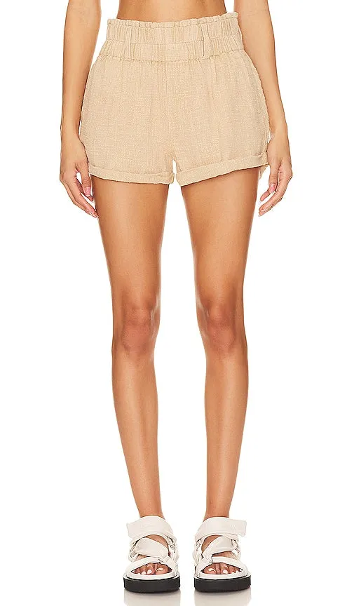 Free People Solar Flare Baja Short in Beige