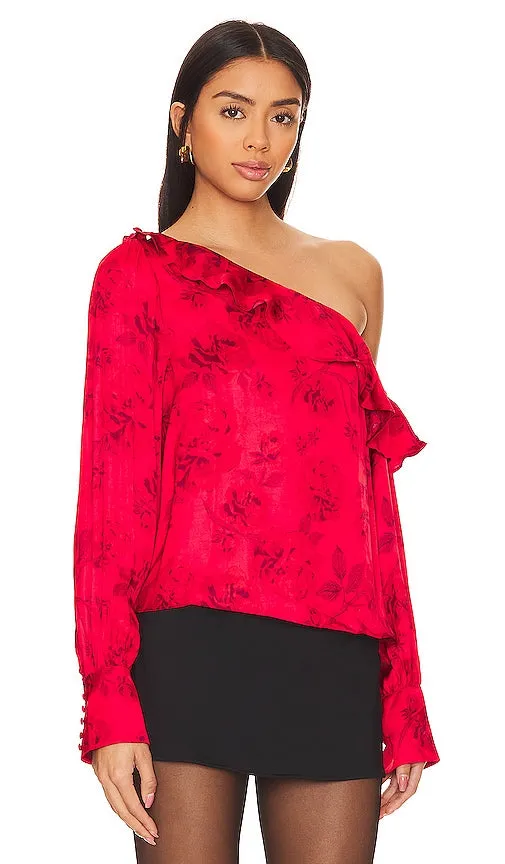 Free People These Nights Blouse in Red