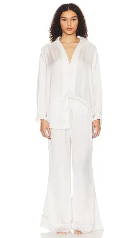 Free People x Intimately FP Dreamy Days Solid Pj In Ivory in White