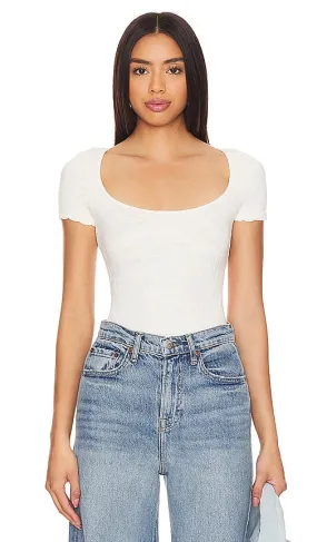 Free People x Intimately FP Send Me Love Tee In Ivory in Ivory