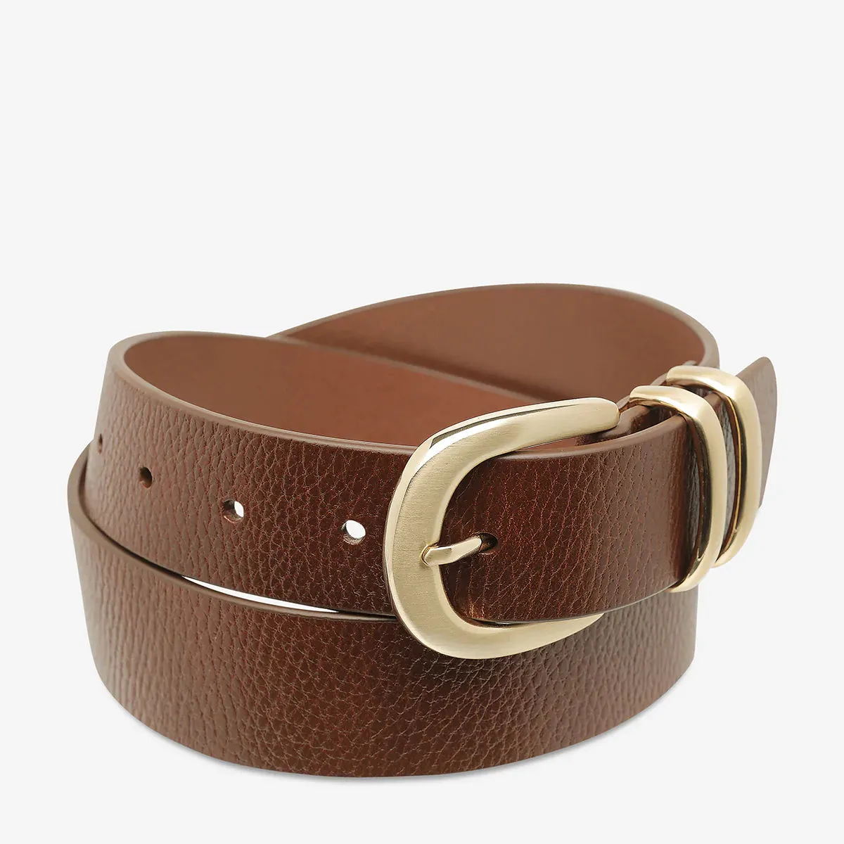Let It Be Belt- Tan/ Gold