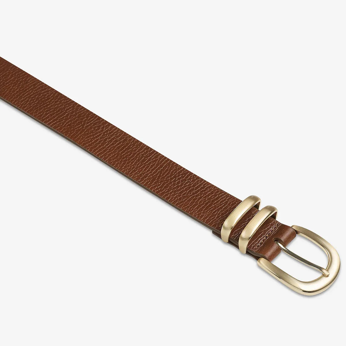Let It Be Belt- Tan/ Gold