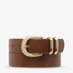 Let It Be Belt- Tan/ Gold