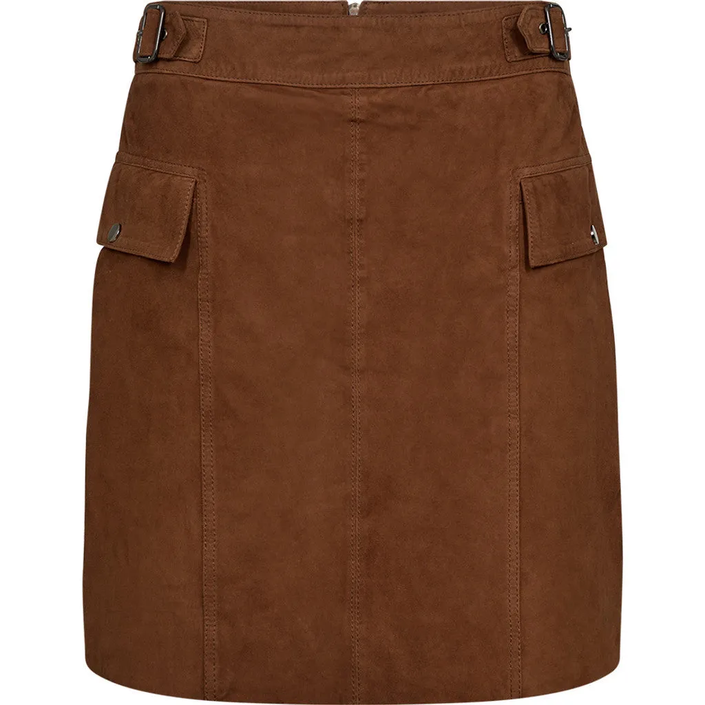 Suede Zenia skirt / 51258 - Cognac