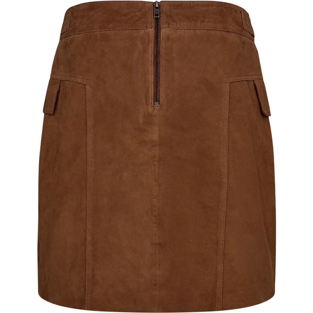 Suede Zenia skirt / 51258 - Cognac