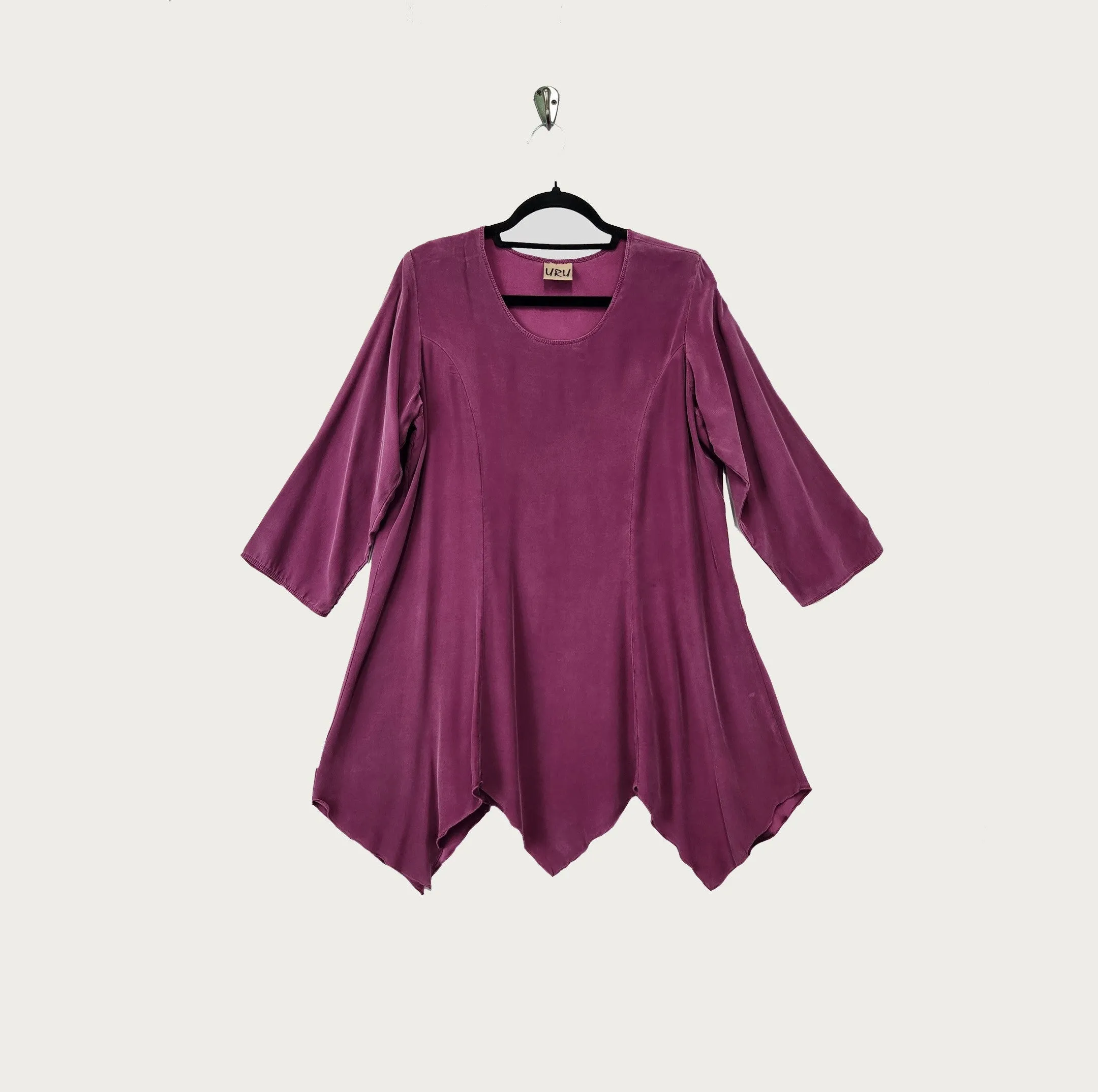 Sunday Smock in Mulberry Charmeuse Silk